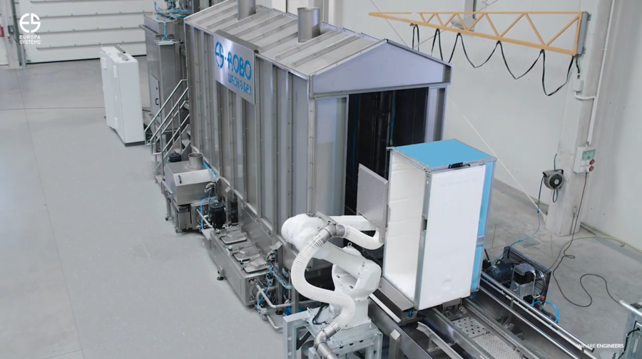 Robo Wash and Dry | Solutions \\ Rollcontainer & Isolated container handling  \\ ES Robo Wash and Dry Solutions \\ Robotics \\ ES Robo Wash and Dry  Solutions \\ Modules and components \\